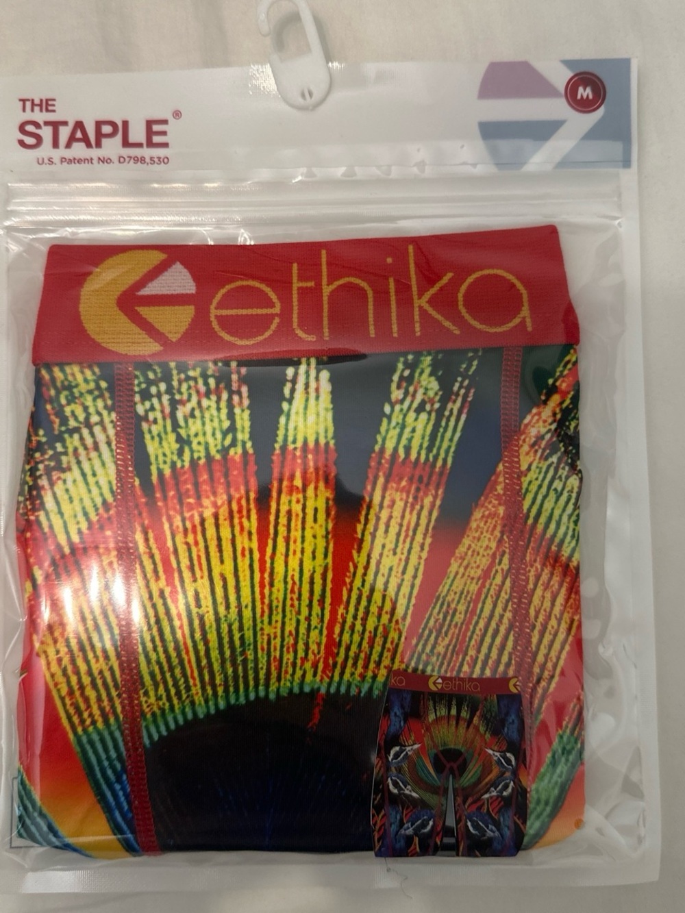 Ethika Men’s Red Multicolor Boxer Briefs - Stretch Waistband